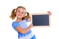 Girl with little blackboard