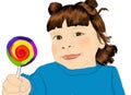 Girl with lollypop