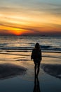 Girl looking at the sunset in Pantai Tengah beach, Langkawi