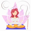 The girl in the lotus position Royalty Free Stock Photo