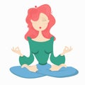 The girl in the lotus position Royalty Free Stock Photo