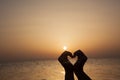 Girl in love enjoying tender moments at sunset during holiday wi