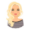 The girl is lovely. Avatar. Icon. Royalty Free Stock Photo