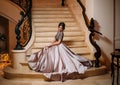 Girl in a luxurious, evening dress Royalty Free Stock Photo