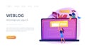 Bloging concept landing page.