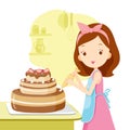 Girl Making Cake