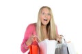 Girl with many shopping bags Royalty Free Stock Photo