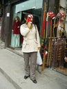 Girl and Mask of Beijing Opera