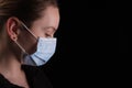 Girl in a mask, protection against coronavirus 2020, epidemic from China, mass quarantines. news