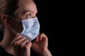 Girl in a mask, protection against coronavirus 2020, epidemic from China, mass quarantines. news