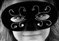 Girl in Masquerade Mask Royalty Free Stock Photo