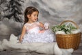 Girl with may-lilies Royalty Free Stock Photo