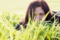 Girl in meadow