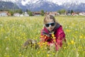 A girl in a meadow Royalty Free Stock Photo