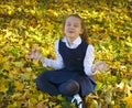 The girl is meditating Royalty Free Stock Photo