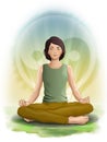 Young woman meditating Royalty Free Stock Photo