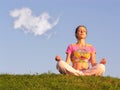 Girl meditation Royalty Free Stock Photo