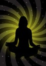 Girl in meditation illustration Royalty Free Stock Photo