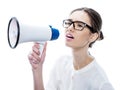 Girl with megaphone