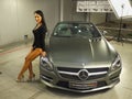 Mercedes Car Girl Model