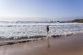 Girl Morning Beach Swim