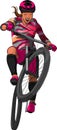 Girl on a Mountain bike Character Mascot