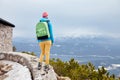 Girl in mountains