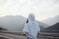 Girl in the mountains Royalty Free Stock Photo