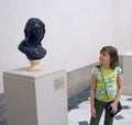 Girl in museum