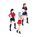 Girl Music Band Illustration