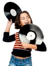 Girl with musical plates