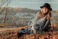 Girl near the Zakrzowek lake in Cracow