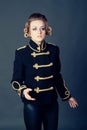 Girl in the old-fashioned uniform Royalty Free Stock Photo
