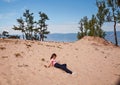 Girl in Olkhon Island Sand