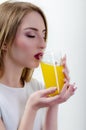 Girl with orange juice