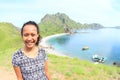 Girl on Padar Island Royalty Free Stock Photo