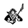 Girl Patriot Lacrosse Player Mascot