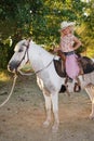 Girl with pet pony. Royalty Free Stock Photo