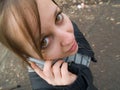 Girl on the phone Royalty Free Stock Photo