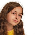Girl photo portrait. Closeup portrait of beautiful Caucasian teenage girl