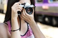 Girl Photographer Traveler Wanderlust Concept