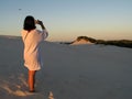 Girl photographing Royalty Free Stock Photo