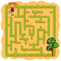 A girl picking fruit maze game