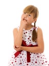Girl picking nose Royalty Free Stock Photo