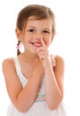 Girl picking nose Royalty Free Stock Photo
