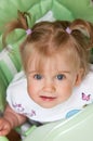 Girl with pigtails portrait