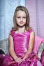 Girl in a pink dress Royalty Free Stock Photo
