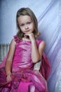 Girl in a pink dress Royalty Free Stock Photo