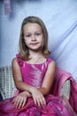 Girl in a pink dress Royalty Free Stock Photo