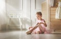 Girl in a pink tutu Royalty Free Stock Photo